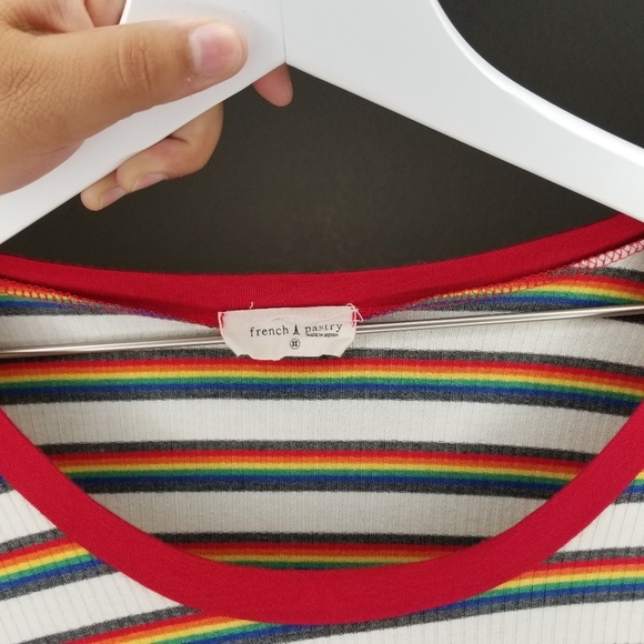 70s asthetic Plus size Long sleeve crop tshirt - Picture 4 of 4